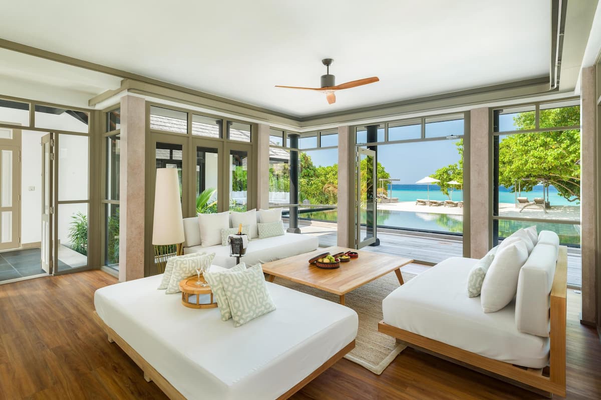 2 Bedroom Beach Pool Residence I Complimentary Seaplane for 5 nights I One Premium Experience | 1 bedroom, premium bedding, down comforters, minibar