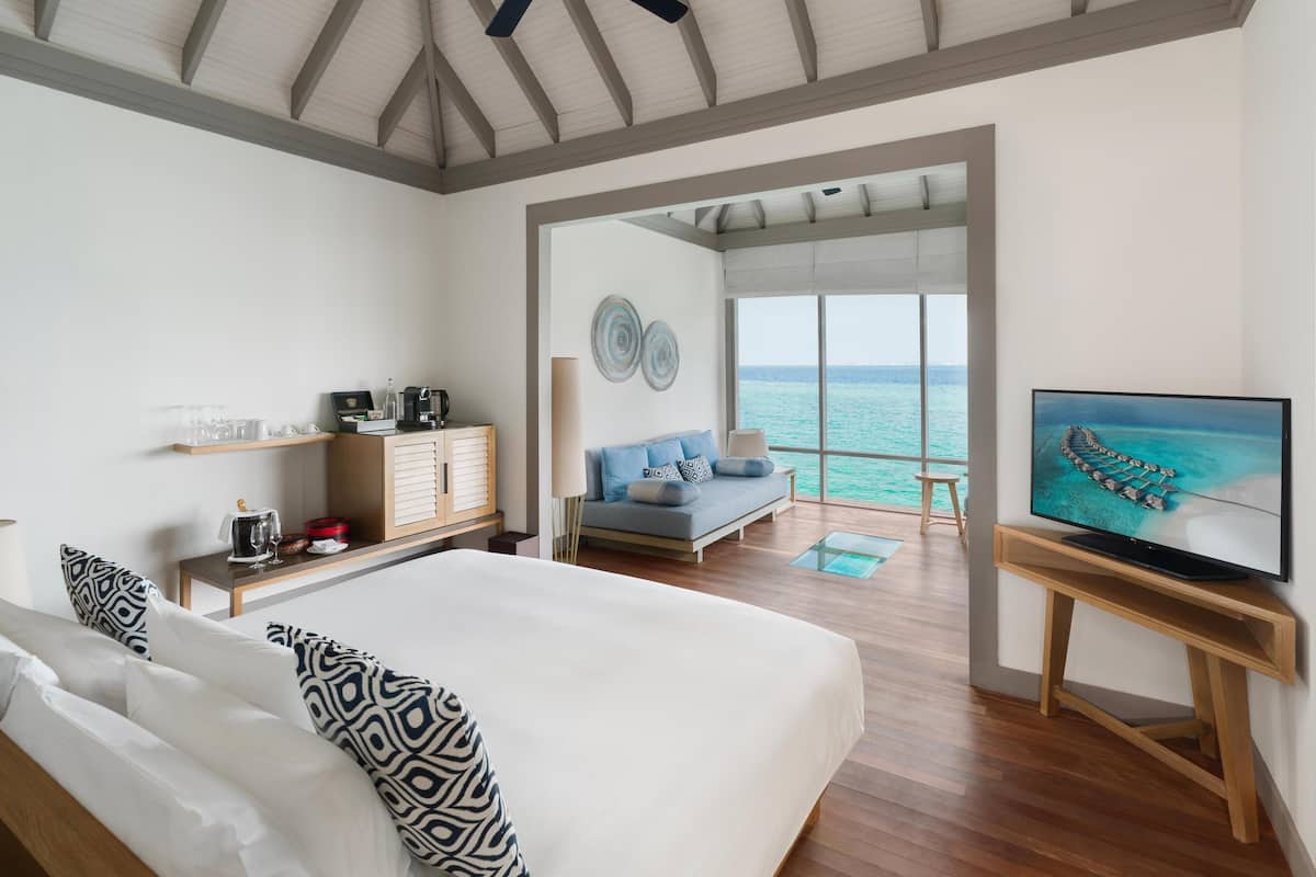 1 quarto, roupas de cama premium, edredons de pluma, frigobar