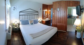 Zimmer, 1 King-Bett, Küche | Hochwertige Bettwaren, Tempur-Pedic-Betten, Schreibtisch