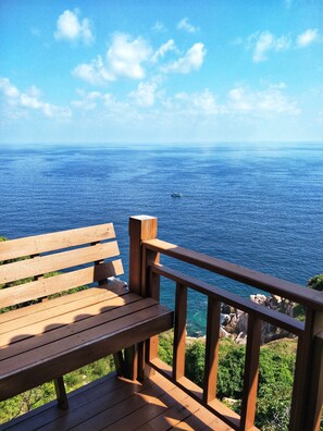 Deluxe House, 1 Bedroom, Sea View, Mountainside | Terrace/patio - Moondance Magic View Bungalow (Koh Tao)