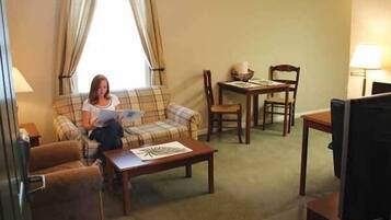 Apartment, 1 Bedroom | Living area | LED TV