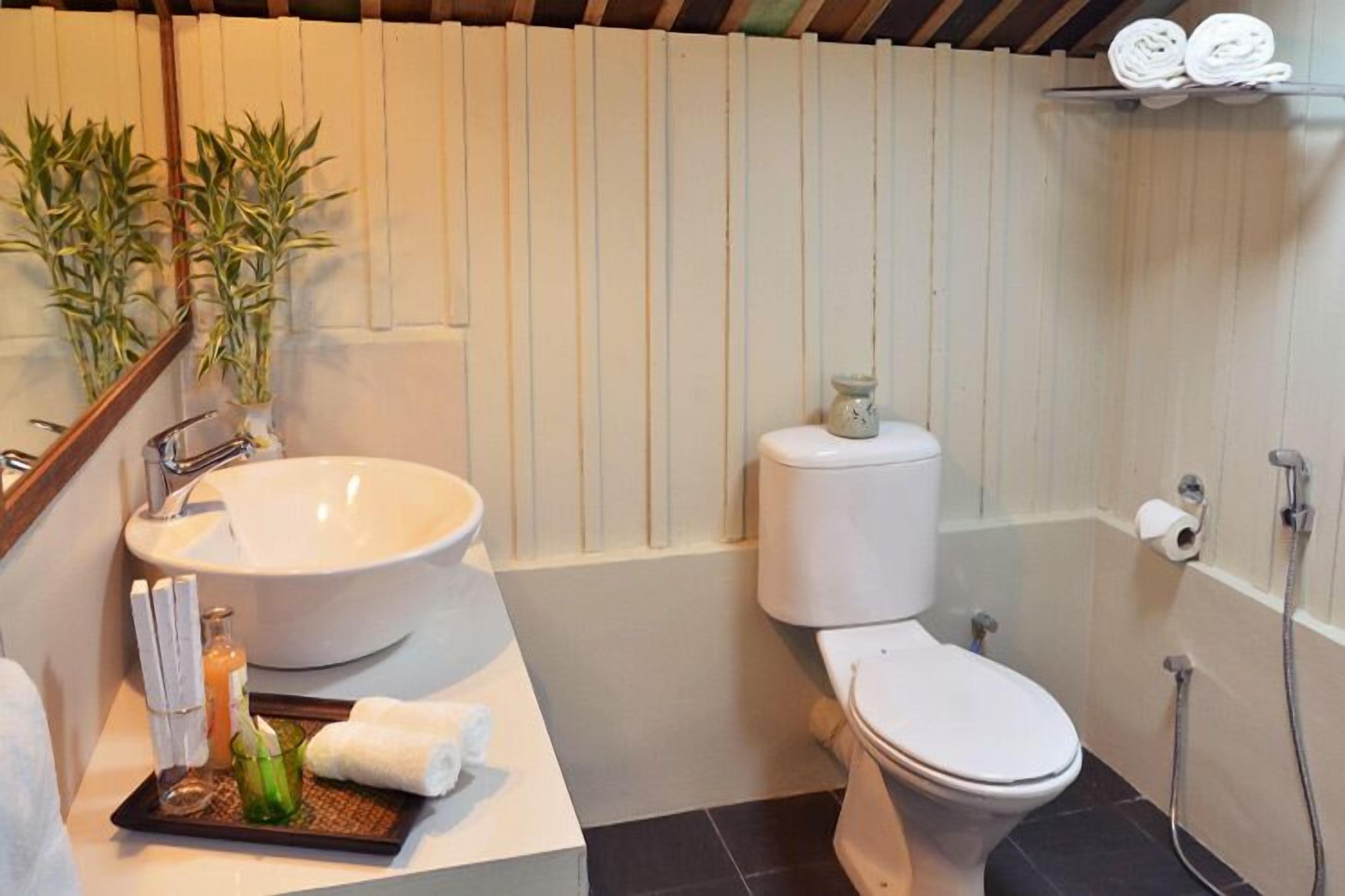 deluxe suite - silk | bathroom | shower, rainfall showerhead, free toiletries, hair dryer