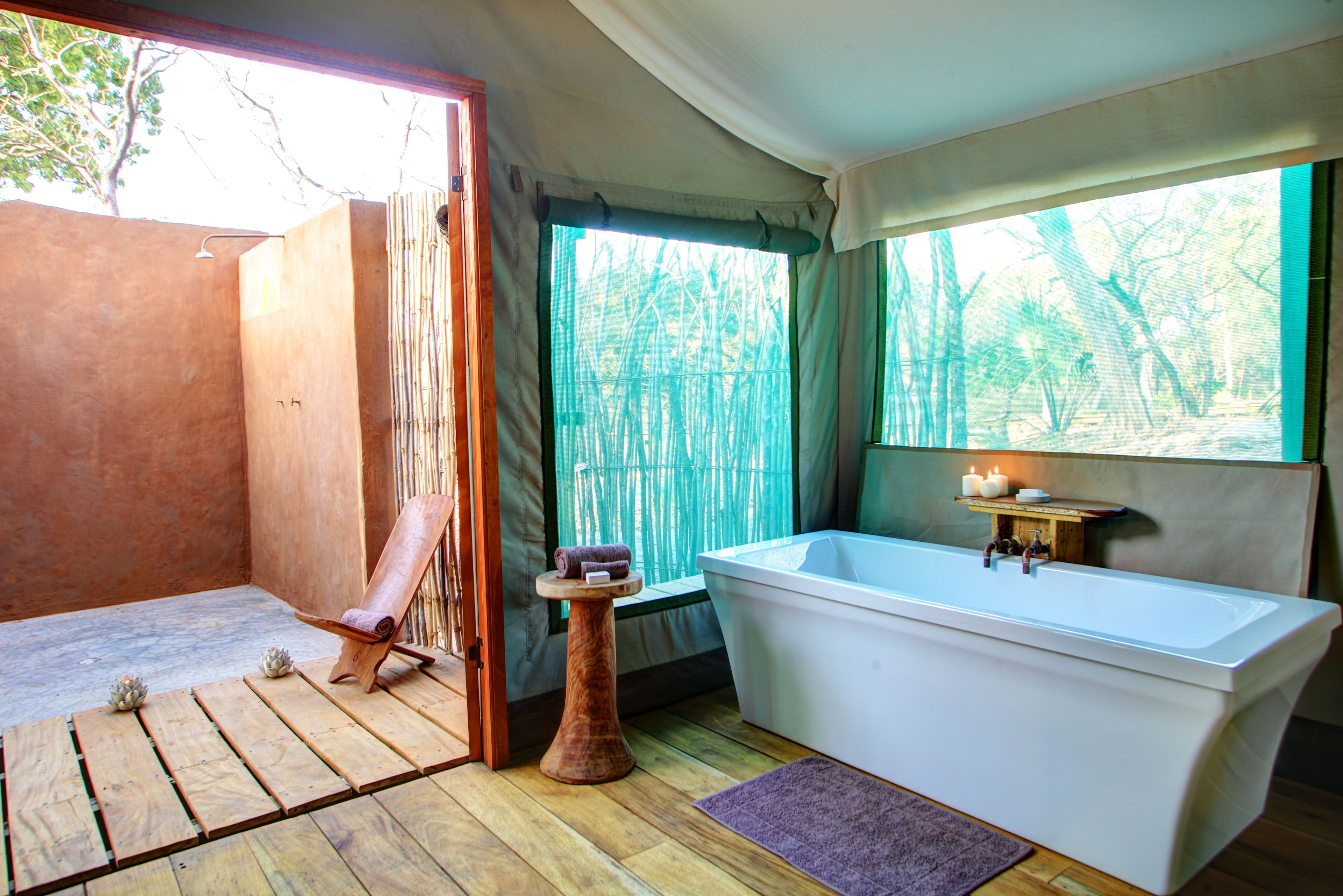 Luxury Tented Suite | Deep-soaking bathtub
