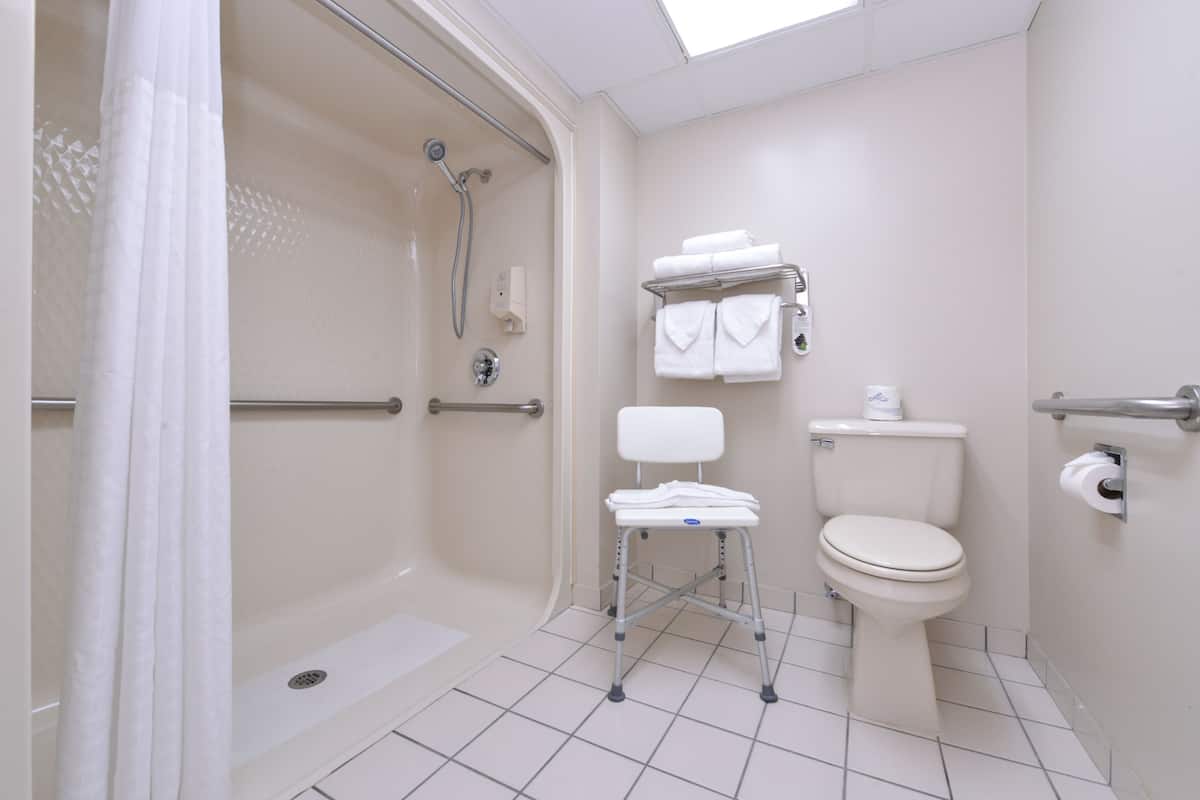 Free toiletries, hair dryer, towels
