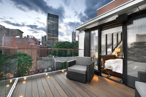 Luksuskattohuoneisto, 2 makuuhuonetta | Parveke