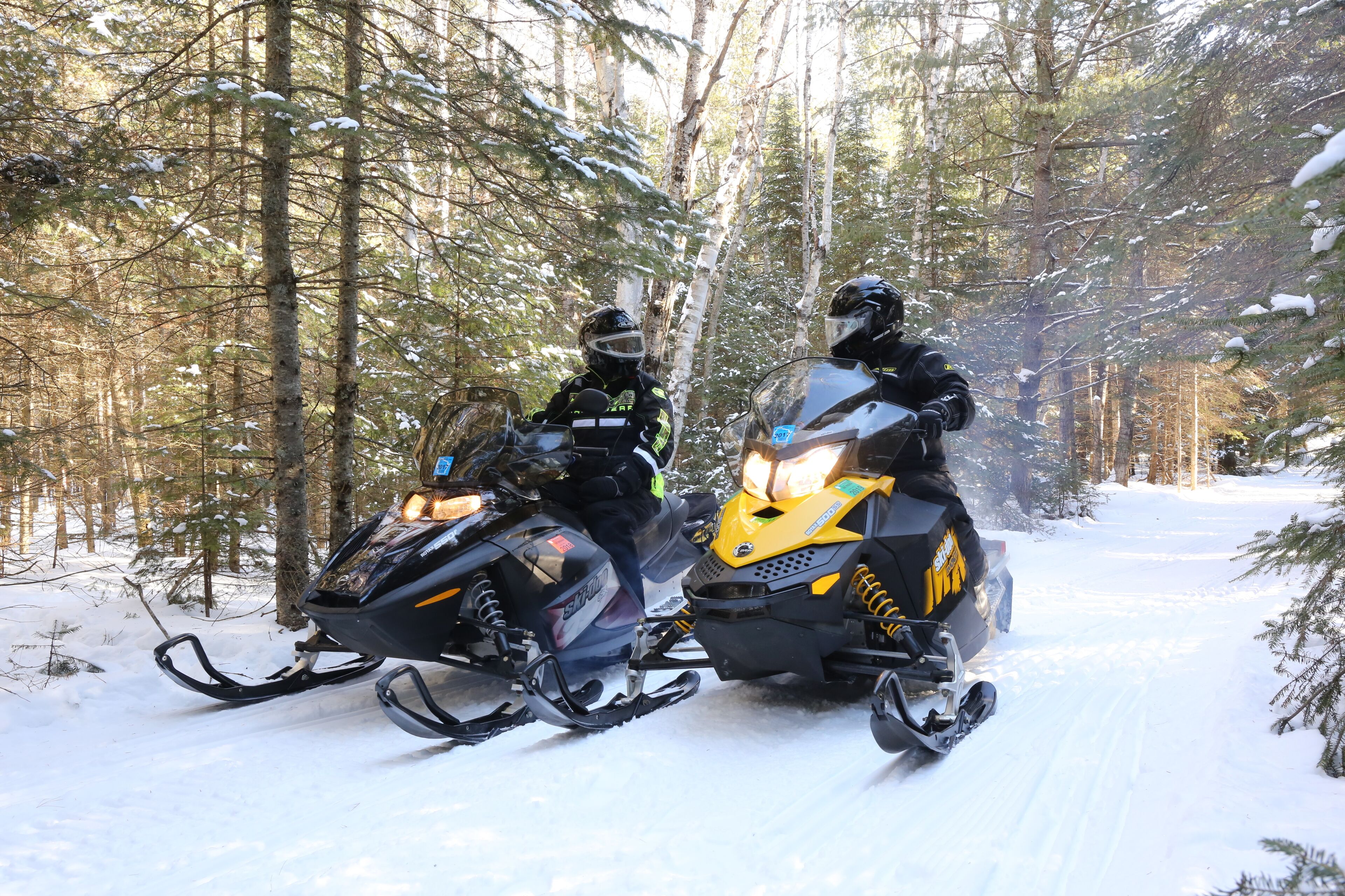 snowmobile riding