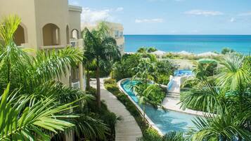 Vila, 3 kamar tidur, pemandangan pantai, menghadap pantai | Seprai premium, brankas, meja kerja, dan ruang kerja ramah laptop