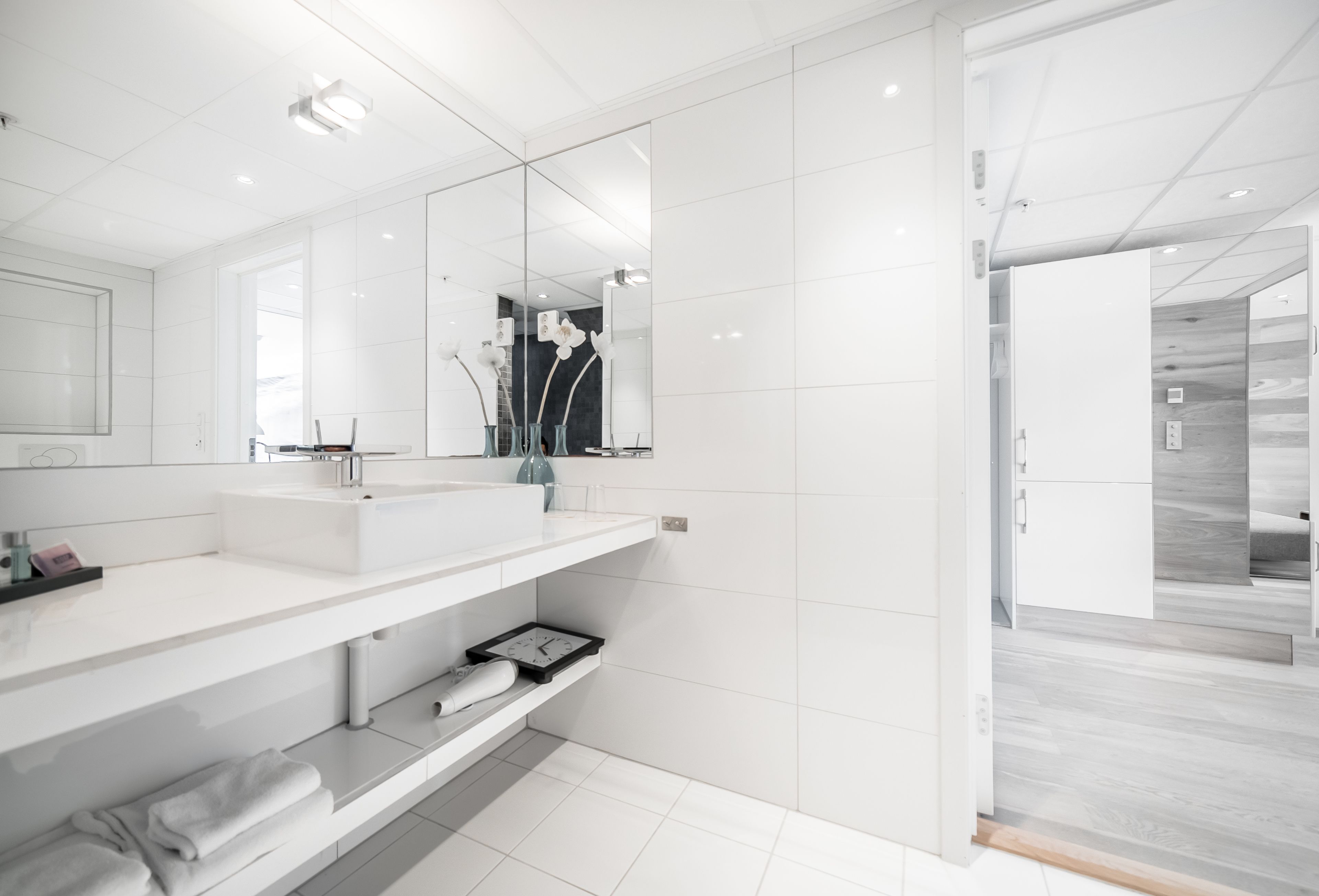 premium double room, 1 queen bed, sea view | bathroom | shower, free toiletries, hair dryer, towels