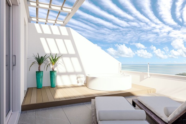 Suite Junior, terrazzo, vista baia | Terrazza/patio