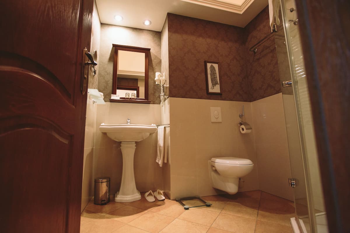 double room | bathroom | towels