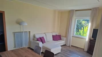 Family Apartment, 2 Bedrooms (B) | Living room | 32-inch flat-screen TV with satellite channels, TV