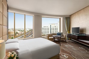 Suite, 1 Bedroom, Club lounge access (City View) | Living area | 37-inch LED TV with satellite channels, TV - Hilton Jaipur (Jaipur)