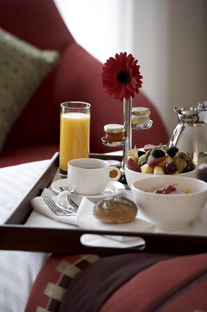 Serviço de quarto: opções para refeição