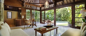 Deluxe Villa, 1 Bedroom, Private Pool (Villa 14) | Living room | LCD TV - Villa Kubu, Seminyak (Seminyak)
