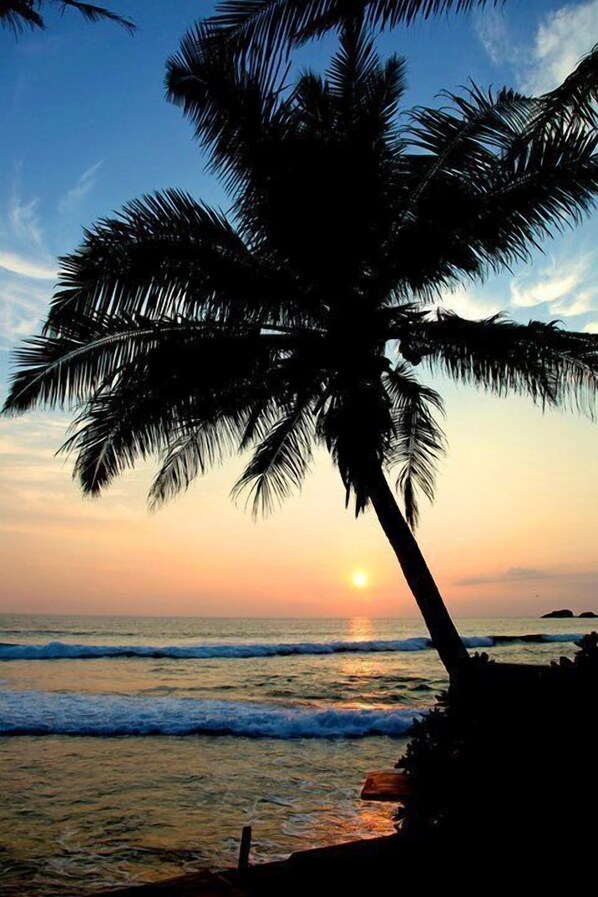 Vue sur la plage ou lâocĂ©an