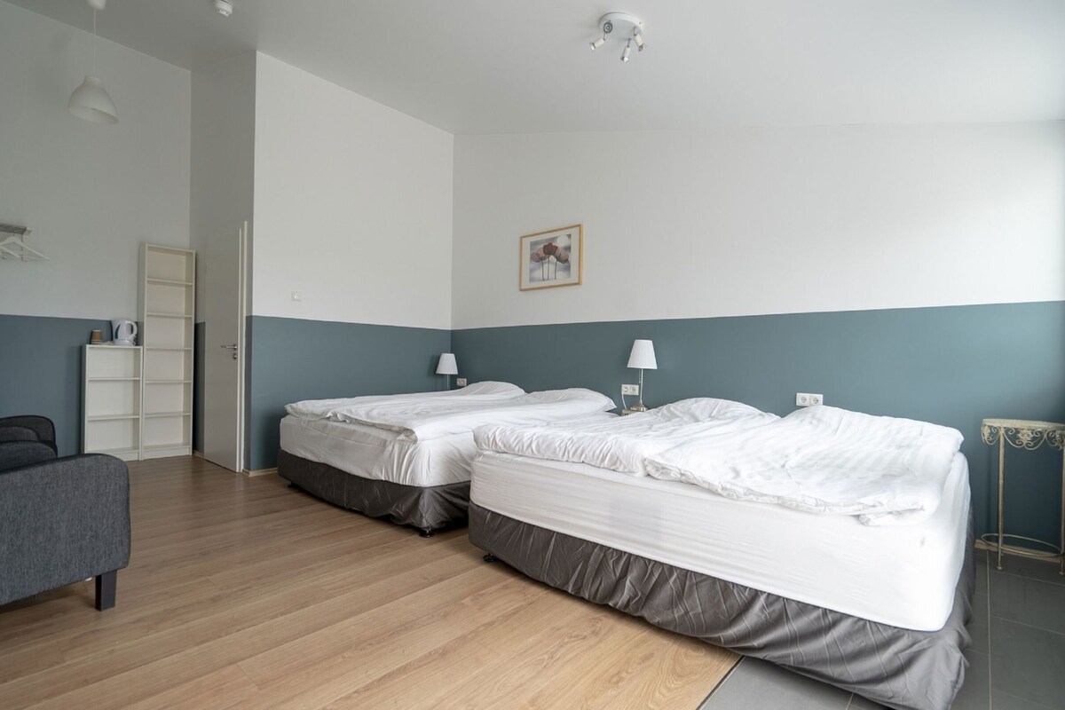 Blackout drapes, soundproofing, WiFi (free), bed sheets