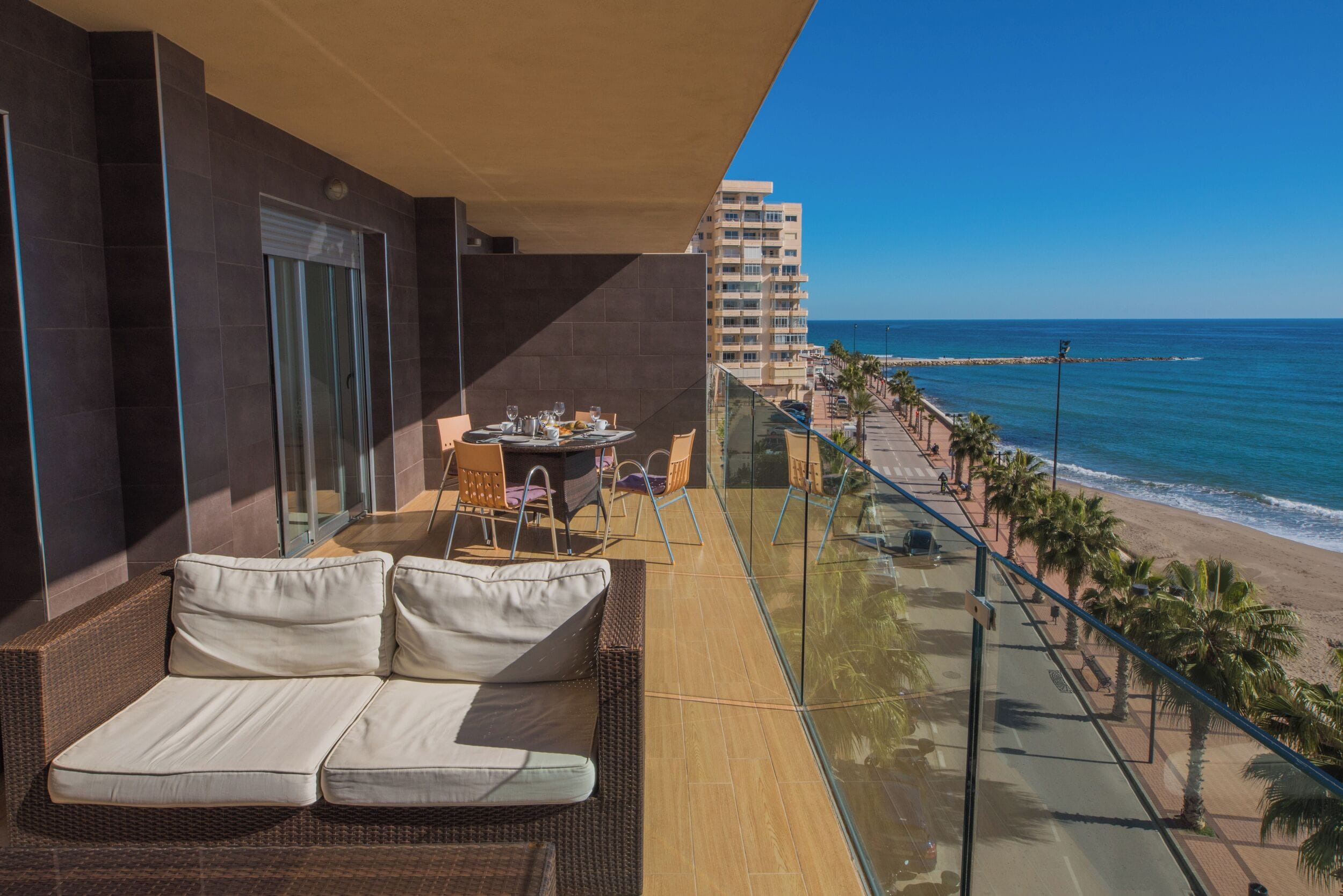 Superior appartement, 2 slaapkamers, uitzicht op zee | Terras