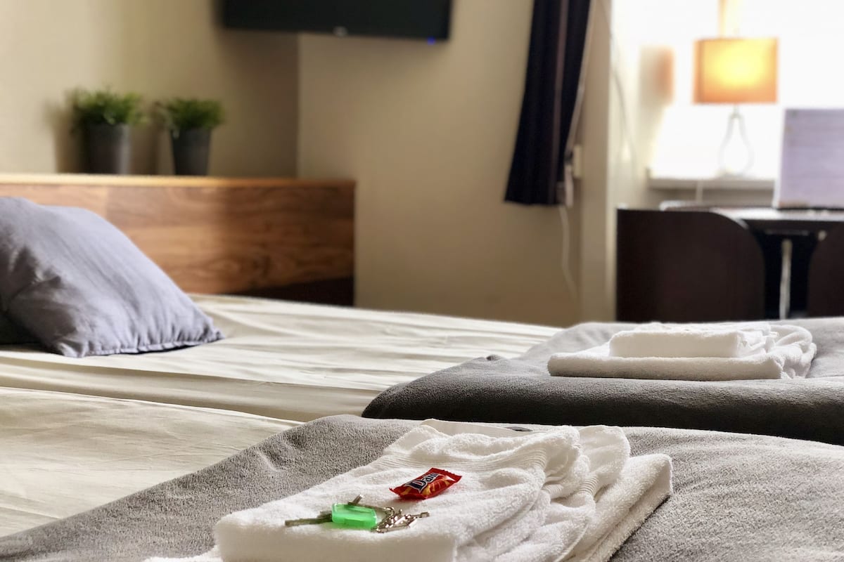 Quadruple Room (Shared Bathroom) | Laptop workspace, blackout drapes, iron/ironing board (on request)