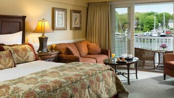 37-inch LCD TV with cable channels, TV, fireplace