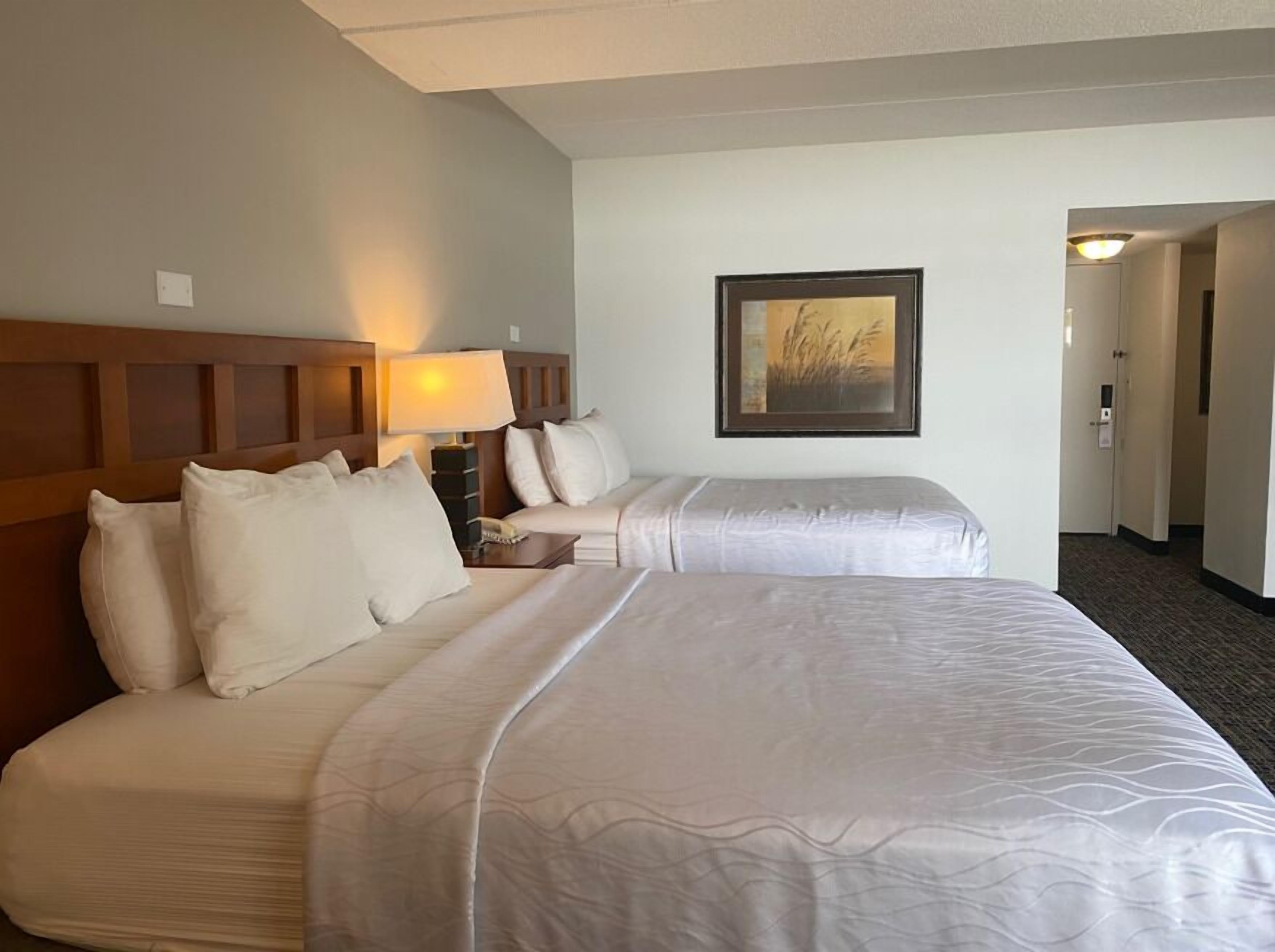 Habitación superior, varias camas, vista al lago (Executive Lakeview Family Room) | Ropa de cama de alta calidad, camas con efecto memoria y escritorio 