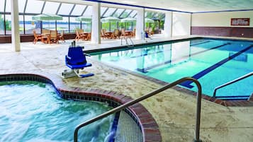 2 indoor pools, seasonal outdoor pool, pool umbrellas, sun loungers