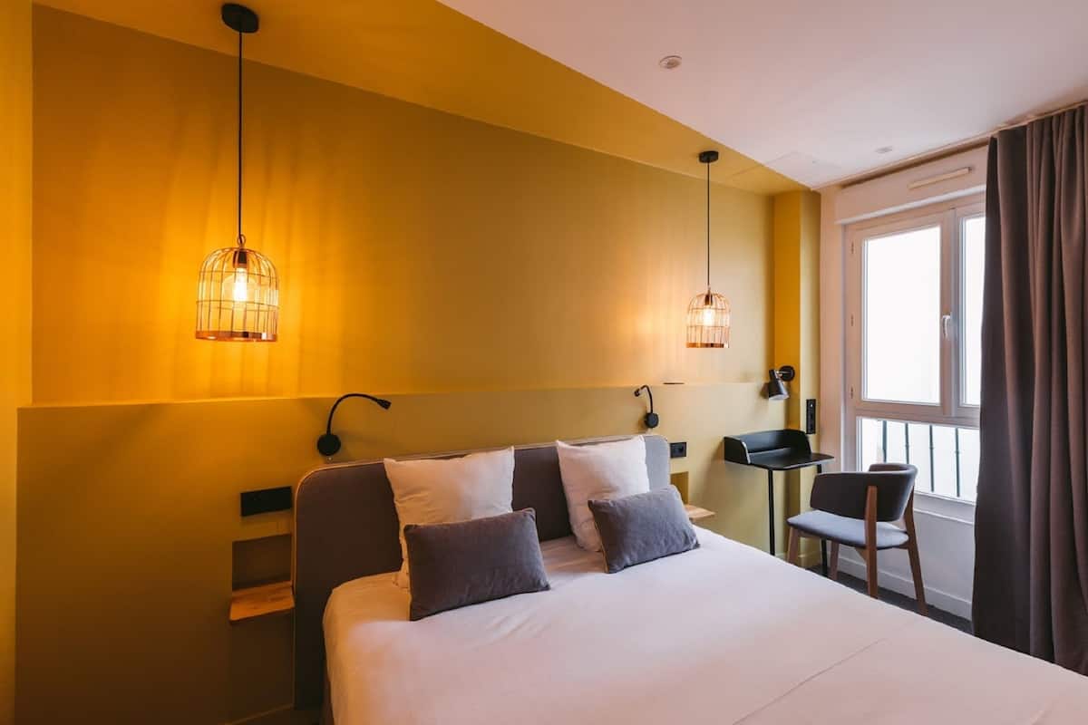 Premium bedding, desk, soundproofing, iron/ironing board