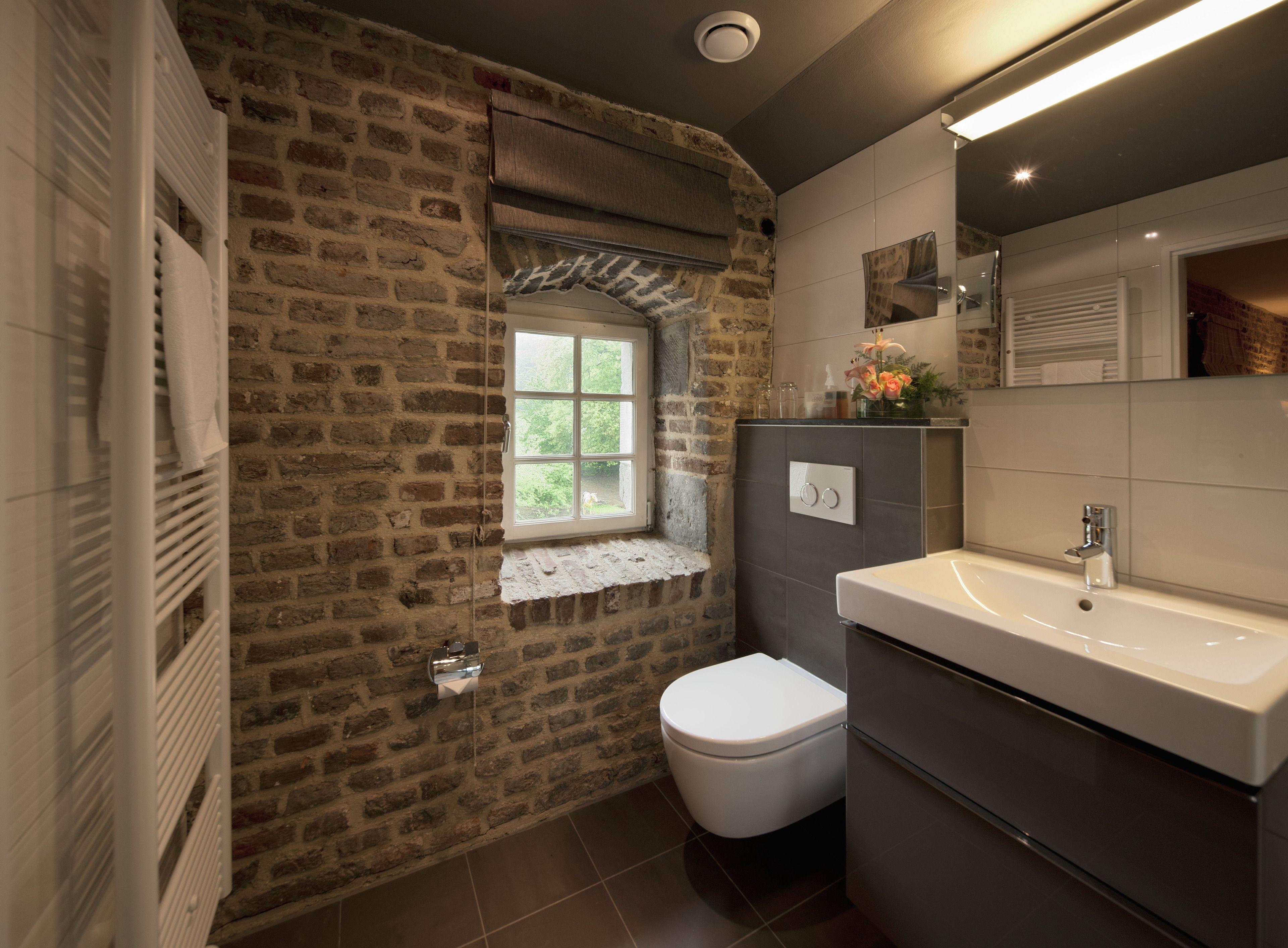 deluxe double room | bathroom | eco-friendly toiletries, hair dryer, towels