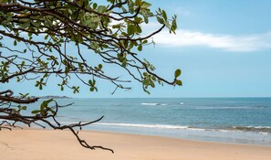 On the beach, white sand, beach bar