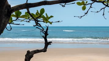 On the beach, white sand, beach bar