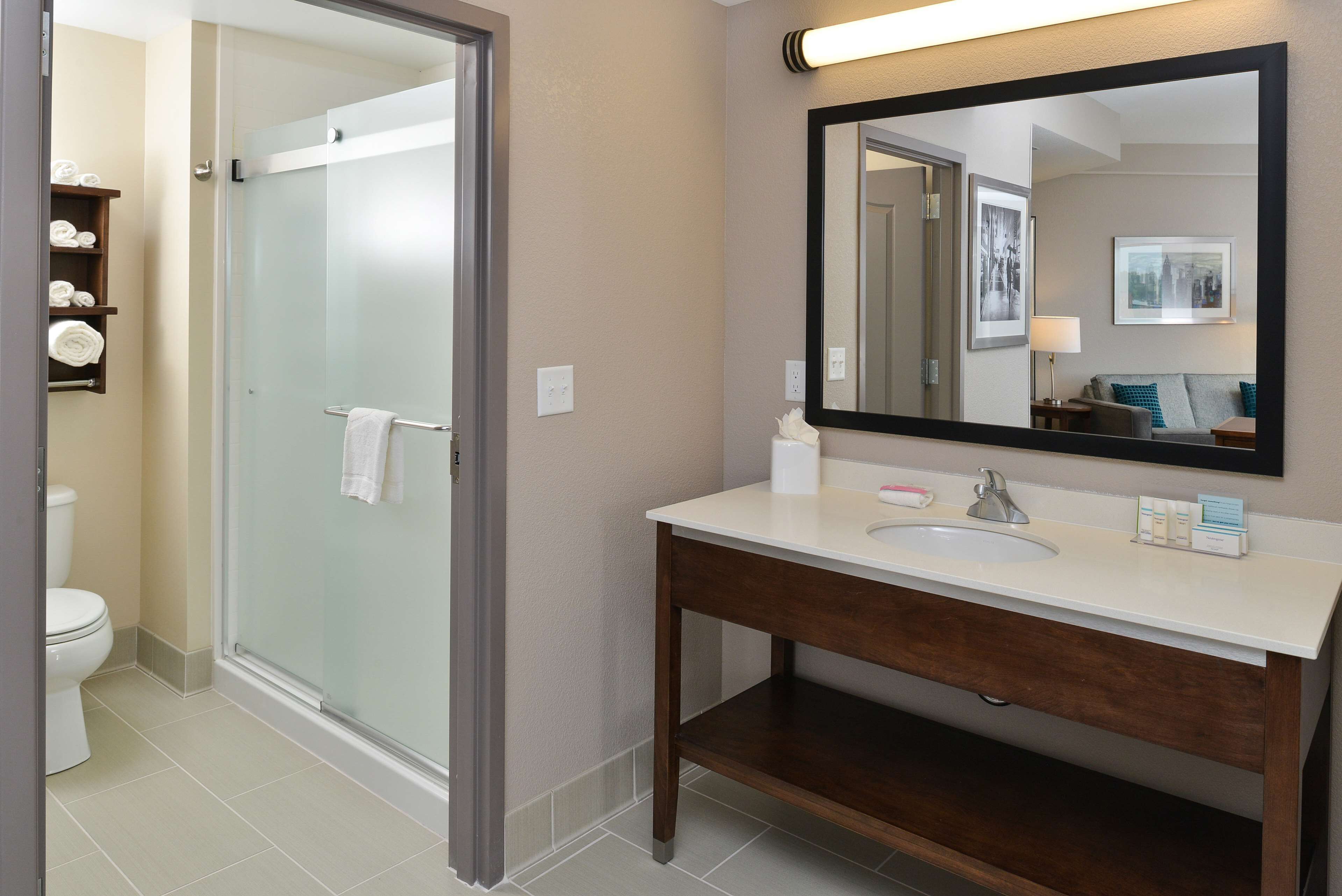 free toiletries, hair dryer, towels