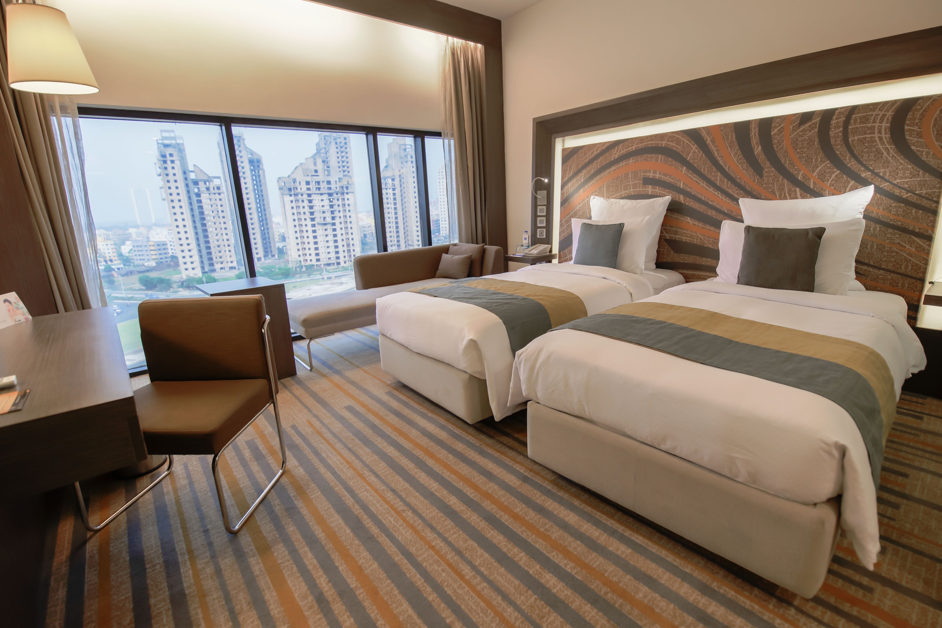 premier twin room, 2 single beds, club lounge access | view from room
