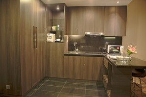 Premium Apartment, 1 Bedroom, Kitchenette | Private kitchen | Eco-friendly cleaning products - Novotel Kolkata Hotel & Residences Hotel (Barasat)
