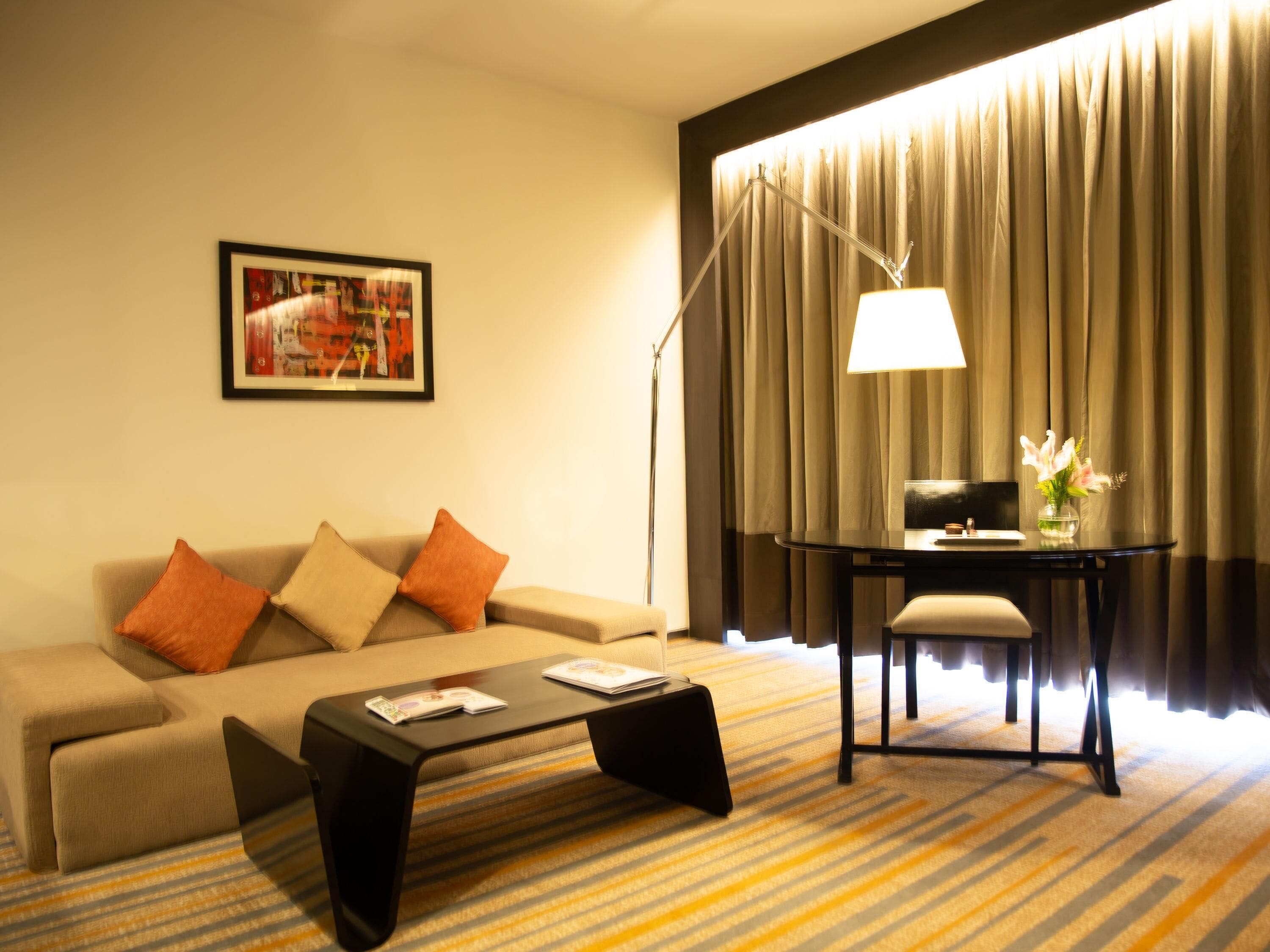 Premium bedding, down duvets, minibar, in-room safe