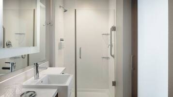 Suite, 1 King Bed with Sofa bed | Bathroom | Free toiletries, hair dryer, towels