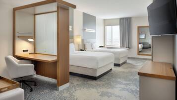 Premium bedding, pillow-top beds, minibar, desk