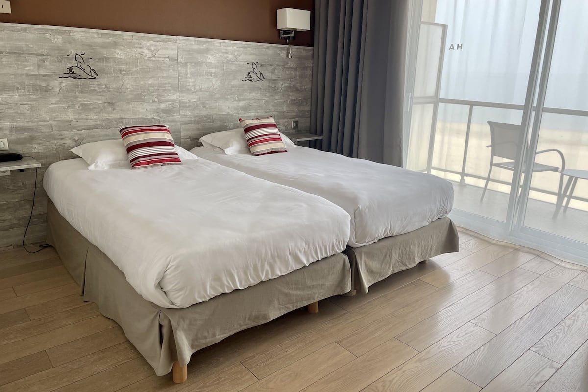 Twin Room, Terrace, Sea View | Premium bedding, in-room safe, individually decorated