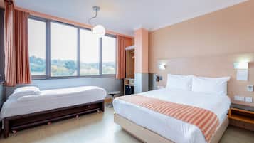 Memory foam beds, minibar, in-room safe, desk