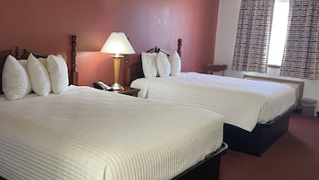 Premium bedding, desk, blackout drapes, iron/ironing board