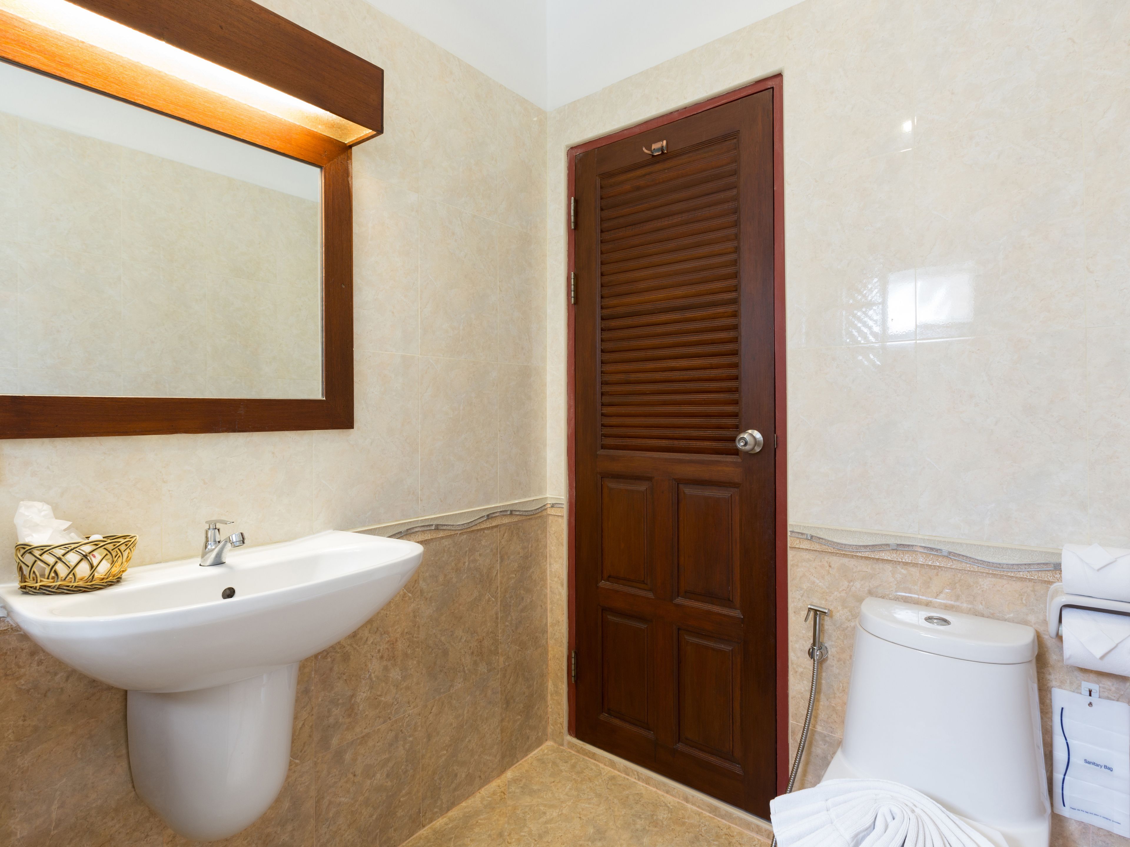 deluxe villa with pool view | bathroom sink