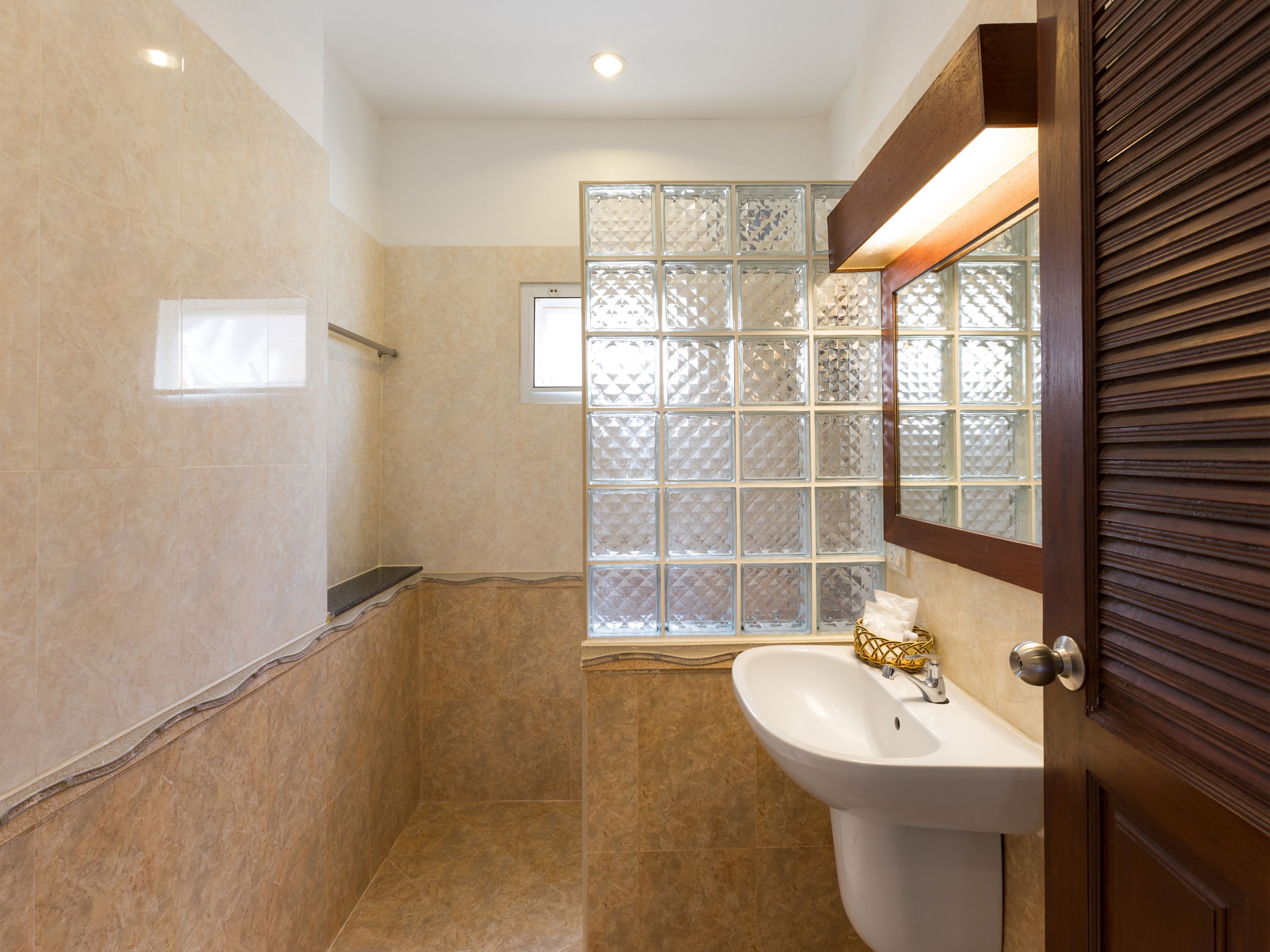 deluxe villa with pool view | bathroom sink