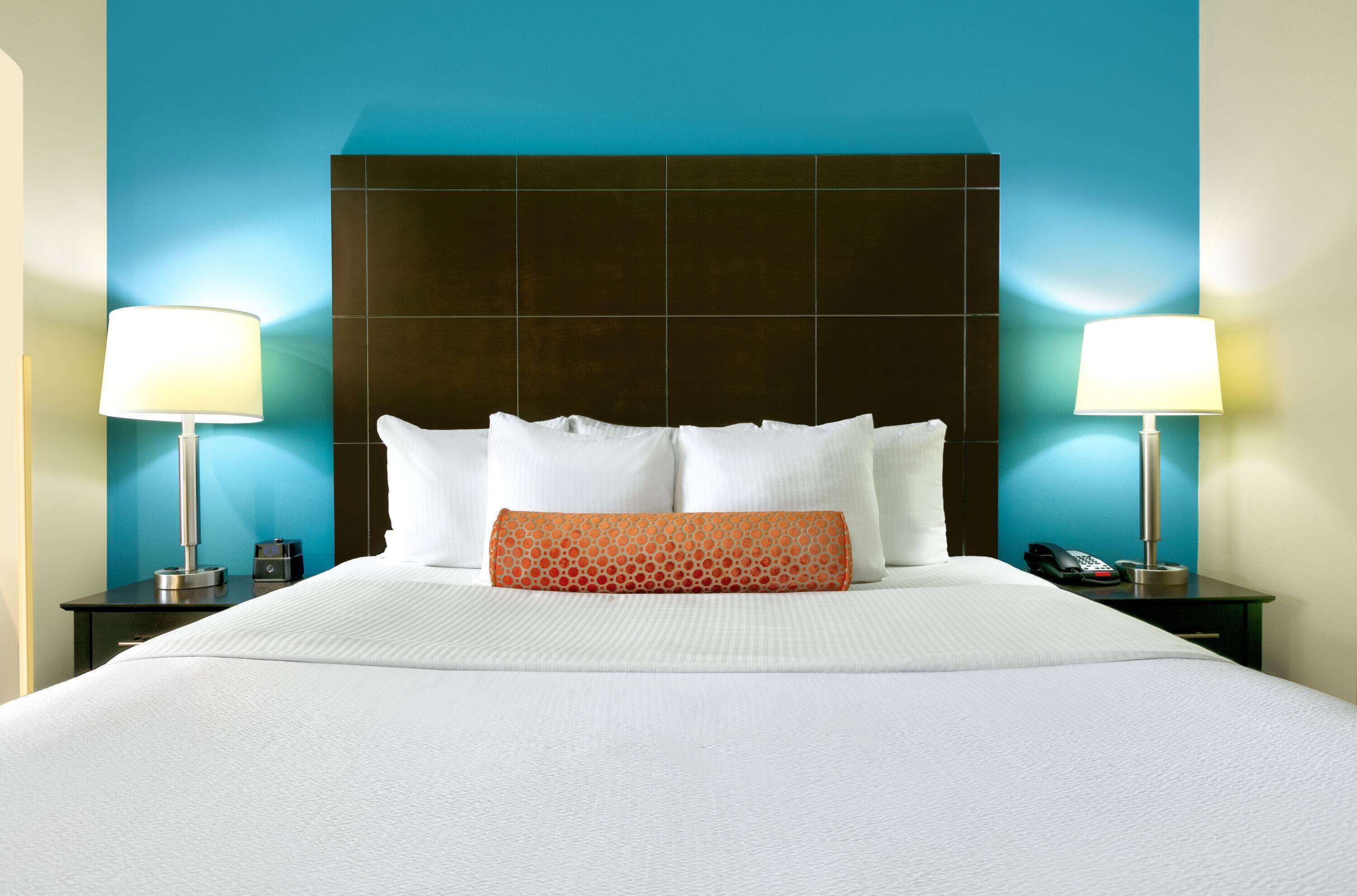 premium bedding, pillow-top beds, desk, iron/ironing board