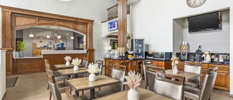 Free daily buffet breakfast