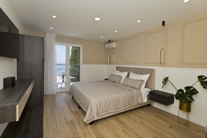 Exclusive-Doppelzimmer, 1 King-Bett, Nichtraucher, Meerblick | Schallisolierte Zimmer, kostenloses WLAN