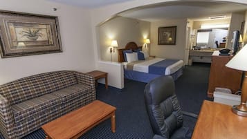 Suite, 1 King Bed, Non Smoking | Desk, iron/ironing board, free WiFi, bed sheets