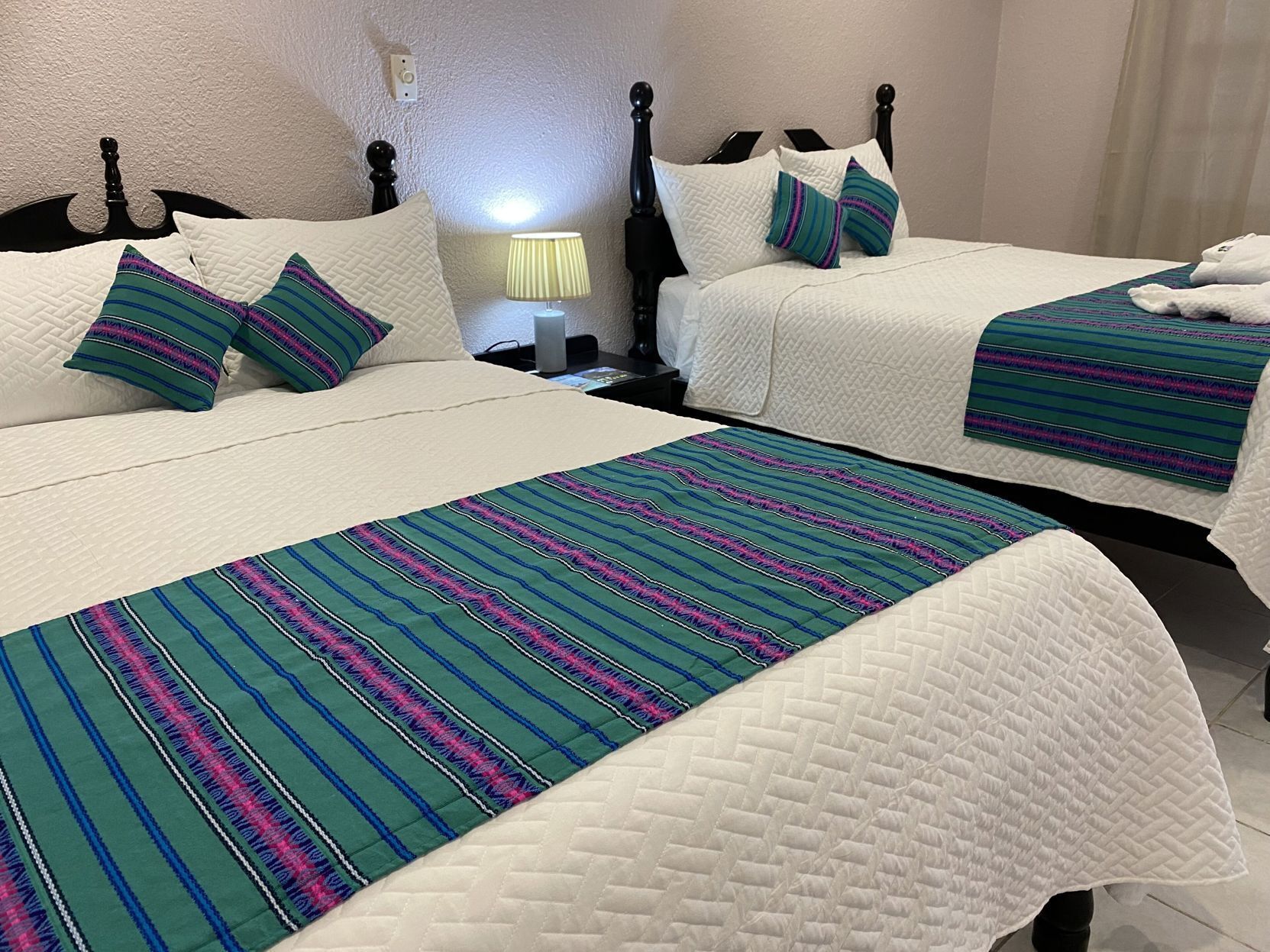 Individually decorated, individually furnished, desk, laptop workspace