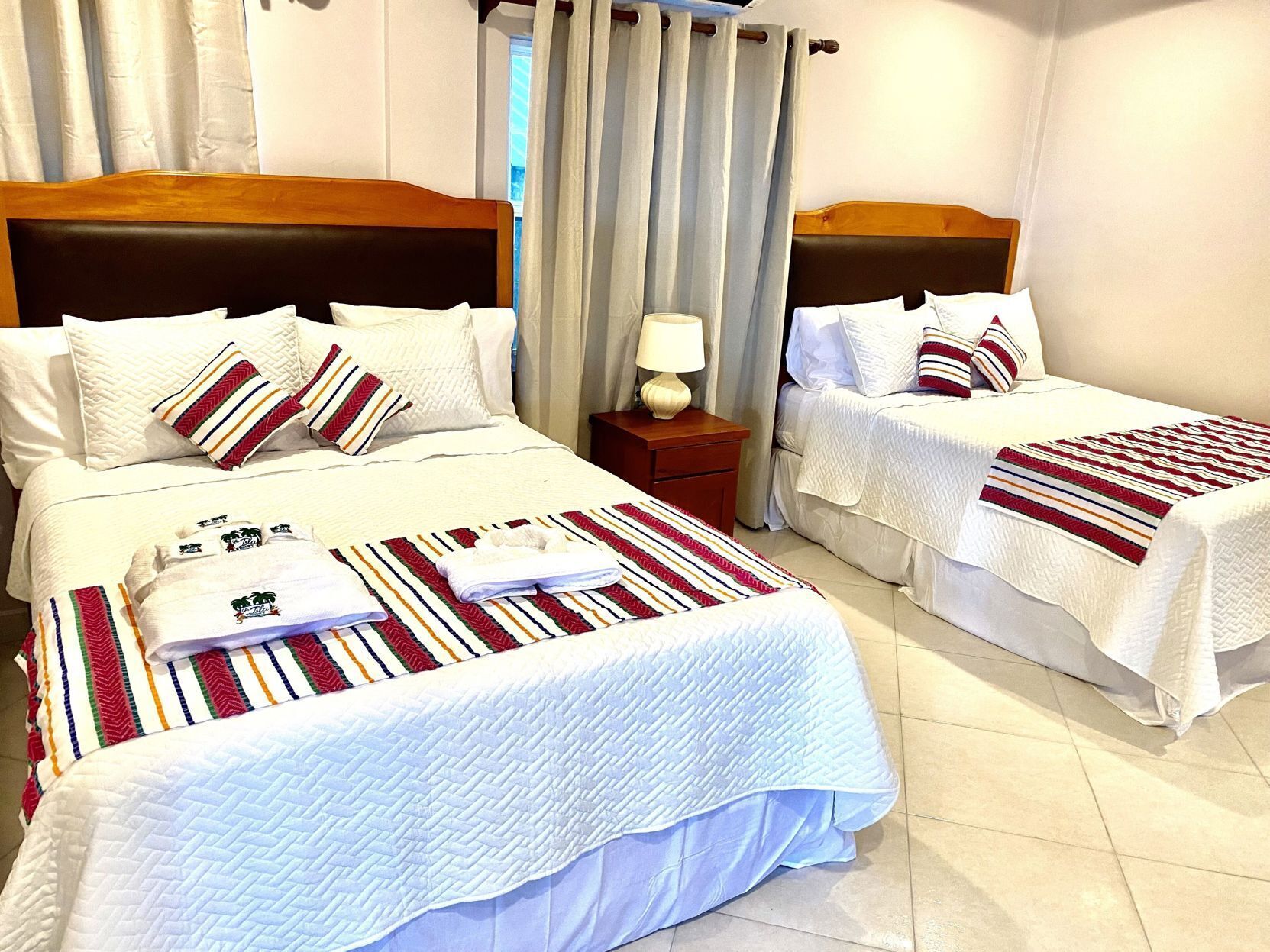 Individually decorated, individually furnished, desk, laptop workspace