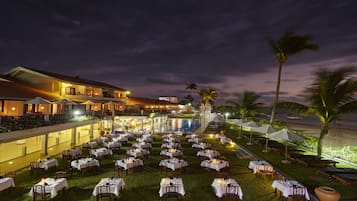 Outdoor banquet area