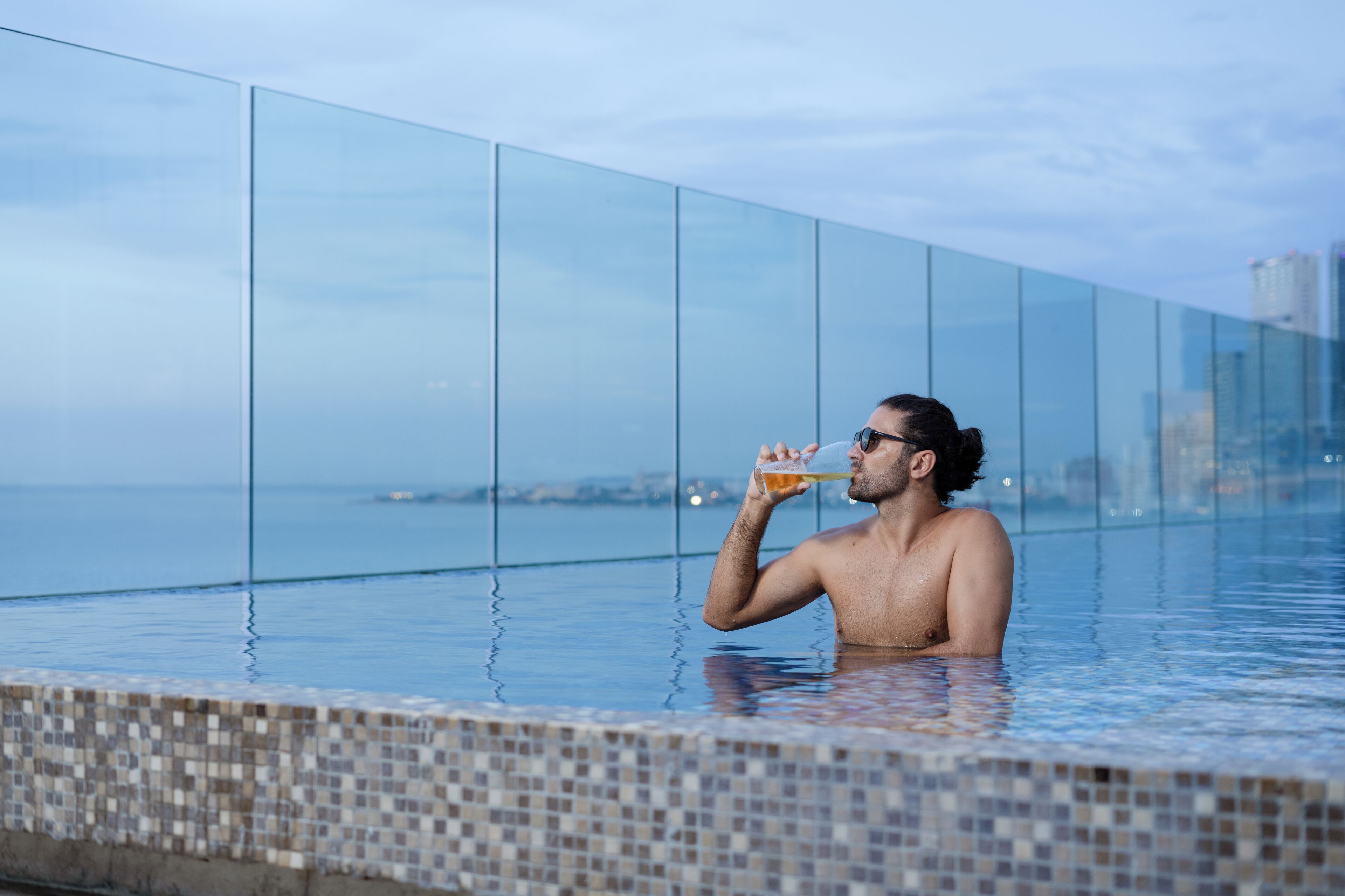 on the beach, beach towels
