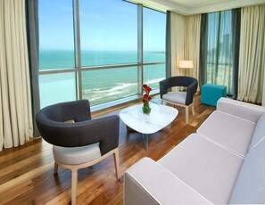 Suite, 1 King Bed (Ocean) | Living area | LCD TV