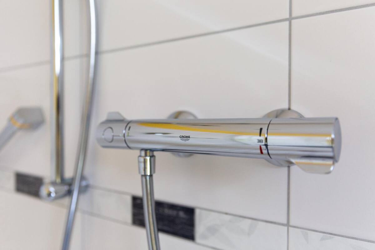 free toiletries, hair dryer, towels